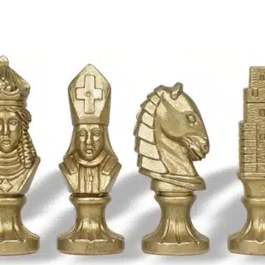 Medieval IV Schachset aus Ahornholz & Metall-Schachspiel – Bild 5
