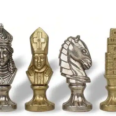 Medieval IV Schachset aus Ahornholz & Metall-Schachspiel – Bild 6