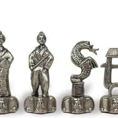 Schachspiel aus Metall Samurai – Bild 3