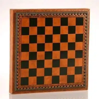 Set Napoleon II Kunstlederschachbrett & Schachspiel aus Massivmetall – Bild 12