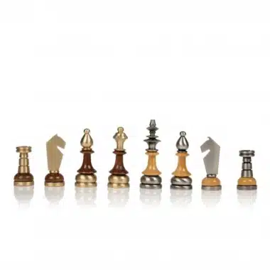 Alternative view of Stylisches Schachspiel aus Massivholz und massivem Messing