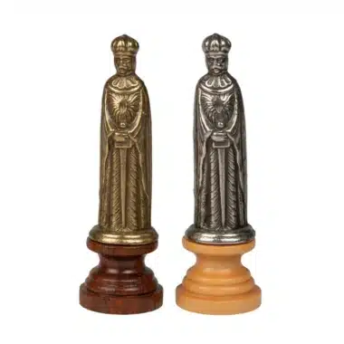 Medieval II Schachset aus Nussbaum- und Ahornholz & Schachspiel aus massivem Holz und Metall – Bild 13