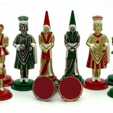 Camelot König Artus X Holzschachbrett und handbemalte mittelalterliche Schachfiguren – Bild 3