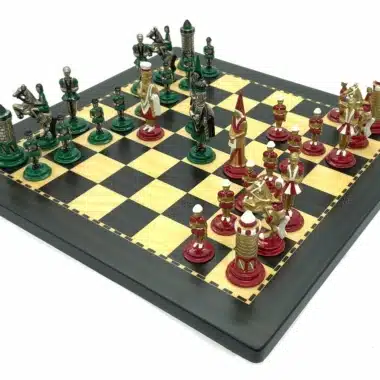 Camelot König Artus X Holzschachbrett und handbemalte mittelalterliche Schachfiguren – Bild 2