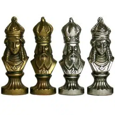 Medieval IV Schachset aus Ahornholz & Metall-Schachspiel – Bild 7