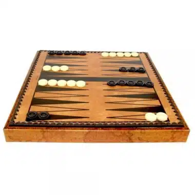 Florentine II Schachbrett als Backgammon-Brett, Gesamtansicht der Spielsteine