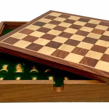 Reise-Magnetisches Schachset mit Holz-Aufbewahrungsfach – Bild 4
