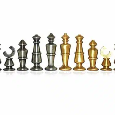 Jeu d'Echecs en Laiton Massif "Modern"