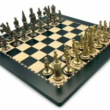 Camelot König Artus XI Set Holzschachbrett und Metallfiguren – Bild 4