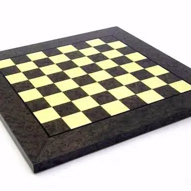 Ensemble "Moncada III" Echiquier en Bois d'Erable & Jeu d'Echecs en Métal Massif Peint à la Main