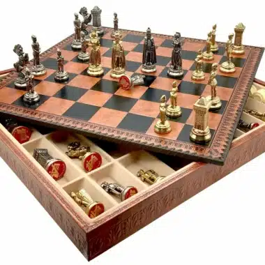 Alternative view of Mary Stuart VII Schachbrett-Set mit Aufbewahrung und Metallschachspiel