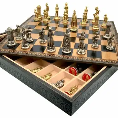 Alternative view of Mary Stuart VIII Schachbrett-Set mit Aufbewahrung und Metallschachspiel