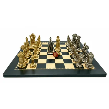 Mary Stuart X Set, König und Dame gegenüberstehend in der Brettmitte