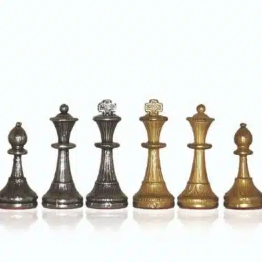 Set Süße Blumen Schachbrett aus Kunstleder & Schachspiel aus Metall – Bild 16