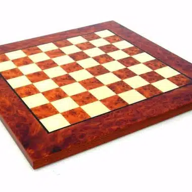 Ensemble "Staunton Piccolo" Echiquier en Bois de Bruyère et d'Orme & Jeu d'Echecs en Laiton Massif