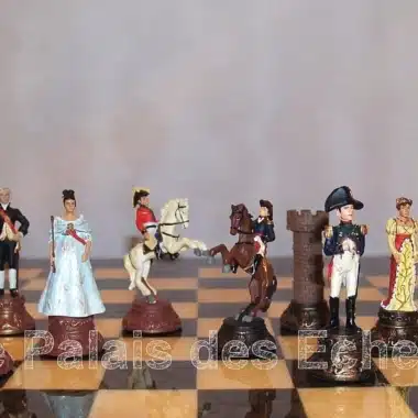 Schachspiel aus handbemaltem Zinn "Napoléon Waterloo"