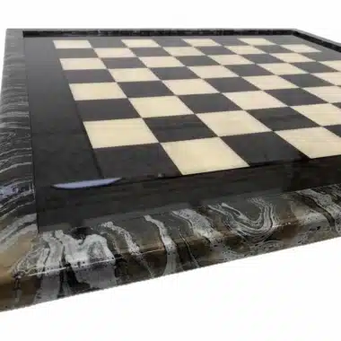 Staunton Fantasy XL Set Schachbrett aus grünem Ahornholz & Schachspiel aus Messing und Holz mit Gold- und Silberbeschichtung – Bild 19