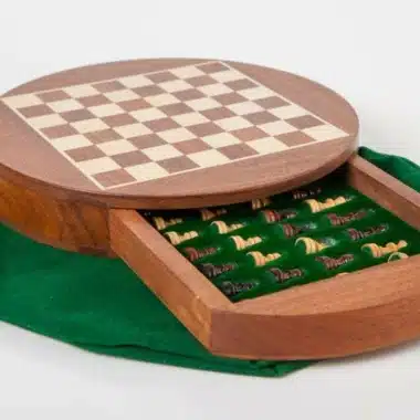 Rundes magnetisches Reiseset mit Holzaufbewahrungsschublade – Bild 3