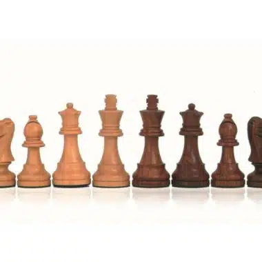 Classic XVI Schachset mit Aufbewahrung aus Ahorn- und goldenem Rosenholz und Schachspiel aus goldenem Rosenholz – Bild 5