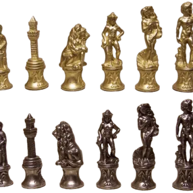 Metallschachspiel Florentine – Bild 3