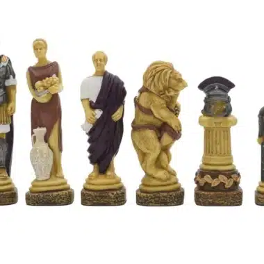 Spartacus I Figuren im Detail: Gladiator, Vase, Löwe und römische Säule