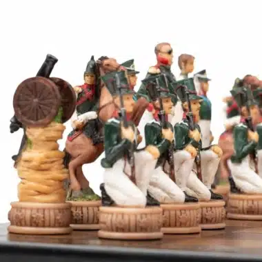 Alternative view of Set Napoleon Russlandfeldzug II Schachspiel aus Kunstharz und Schachbrett aus Kunstleder Schwarz