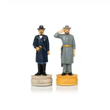Set Sezessionskrieg II Kunstlederschachbrett Weltkarte und Schachfiguren Sezessionskrieg – Bild 14