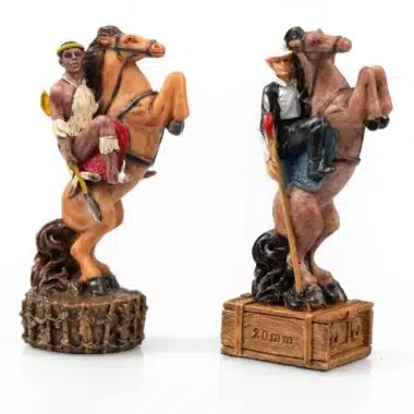Set Anglo-Zulu-Krieg II Schachbrett aus Kunstleder mit Stauraum und Schachfiguren aus Harz, handbemalt – Bild 7