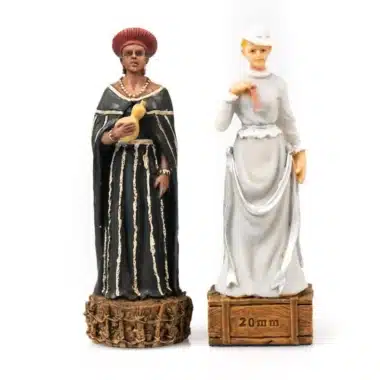 Set Anglo-Zulu-Krieg II Schachbrett aus Kunstleder mit Stauraum und Schachfiguren aus Harz, handbemalt – Bild 6