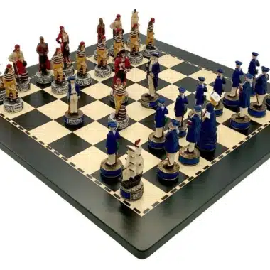 Alternative view of Set Pirates II Holzschachbrett und handbemaltes Harzschachspiel
