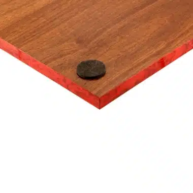 Schachbrett aus rotem Ahornholz, Rückseite aus Holz mit Filzfuß