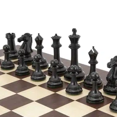Alternative view of Parthenon II Set Schachbrett aus Rosenholz und Ahorn & Schachspiel aus Ebenholz