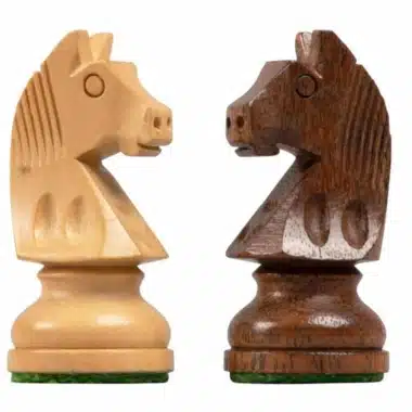 Novizen-Set Schachbrett aus Mahagoniholz, Schachspiel aus Akazien- und Buchsbaumholz & Aufbewahrungsbox aus Wengeholz – Bild 6