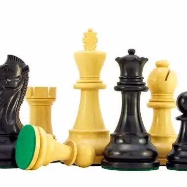 Ensemble "Frankfurt Grand" Echiquier en, Bois de Wenge & Jeu d'Echecs en Bois de Buis