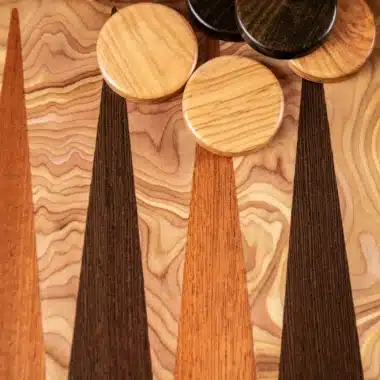 Backgammon aus Olivenholz – Bild 3