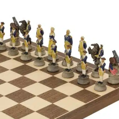 Jeu d'Echecs en Résine "Guerre d'Indépendance des Etats-Unis"