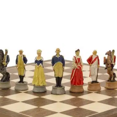 Jeu d'Echecs en Résine "Guerre d'Indépendance des Etats-Unis"