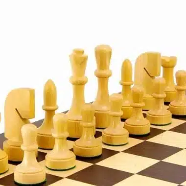 Jeu d'Echecs "Contemporain" en Bois de Buis Ebonisé