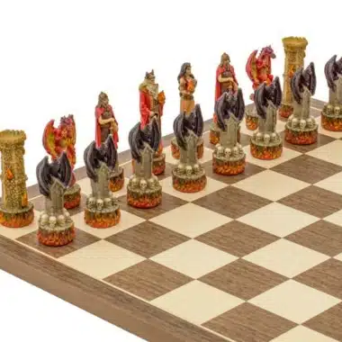 Jeu d'Echecs en Résine "Eau vs Feu"