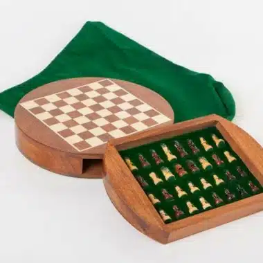 Rundes magnetisches Reiseset mit Holzaufbewahrungsschublade – Bild 4