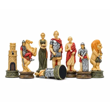 Schachfiguren Römer vs Gladiatoren, Detailansicht der Füße mit Filz