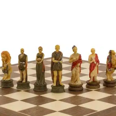 Jeu d'Echecs en Résine "Romains vs Gladiateurs"