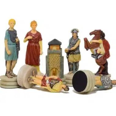 Jeu d'Echecs en Résine "Romains vs Grecs"