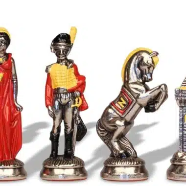 Schachspiel aus handbemaltem Metall Napoleon Waterloo – Bild 3
