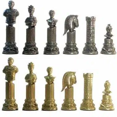 Schachspiel aus Metall „Römische Säule“