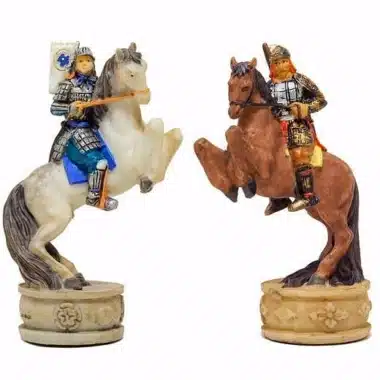 Jeu d'Echecs en Résine Peint à la Main"Samourai"