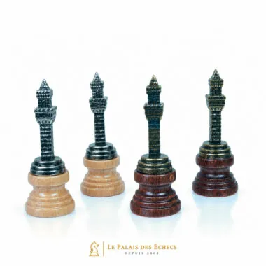 Schachfiguren Florence als Türme, Silber, Bronze und Kupfer