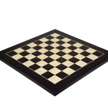 Zeitgenössisches Schachspiel - Schachbrett aus schwarzem Anigre und Ahorn & Figuren aus gedrechseltem und handpoliertem Buchsbaum – Bild 9