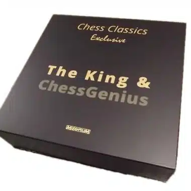 Schwarze Aufbewahrungsbox Chess Classics Exclusive The King & ChessGenius geschlossen