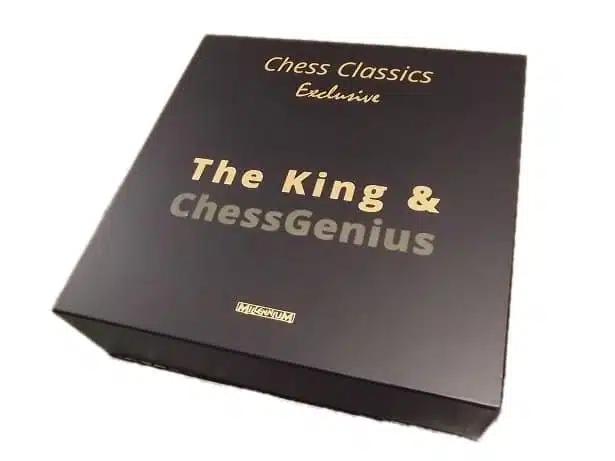 Schwarze Aufbewahrungsbox Chess Classics Exclusive The King & ChessGenius geschlossen
